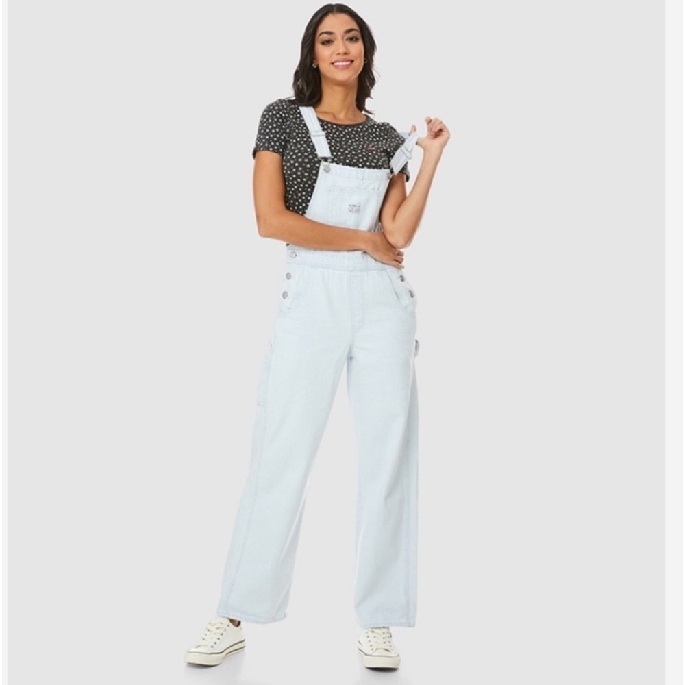 LEVI’S Utility Carpenter Style Light Wash Overalls Size XL NEW